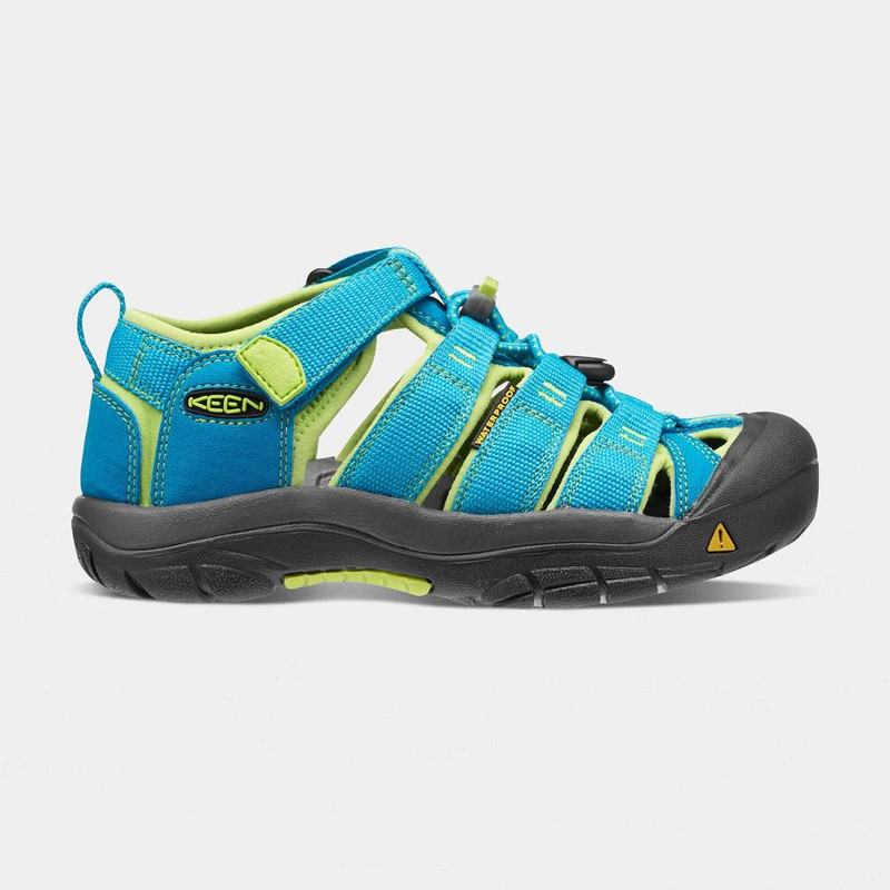 Cheap Keen Newport H2 Kids Sandals Blue/Green NZ (4958-VFZPQ)